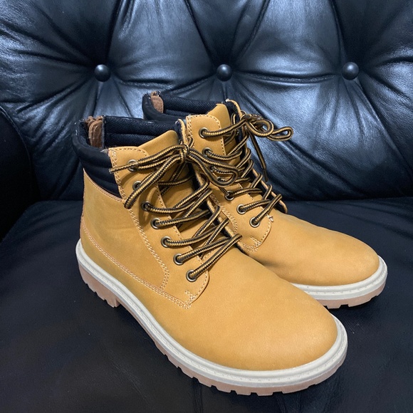 Urban Groove short hip hop dance boots lace up 7 Mens 5 ankle 5.5” tan brown - Picture 1 of 9